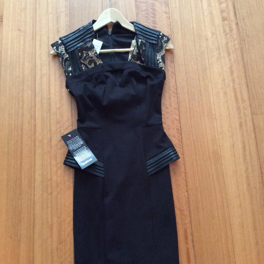 Bebe leather lace dress